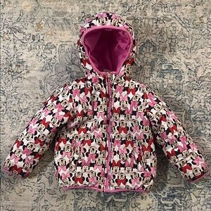 Disney Pink & Red Minnie Mouse Puffer Jacket - sooo cute!